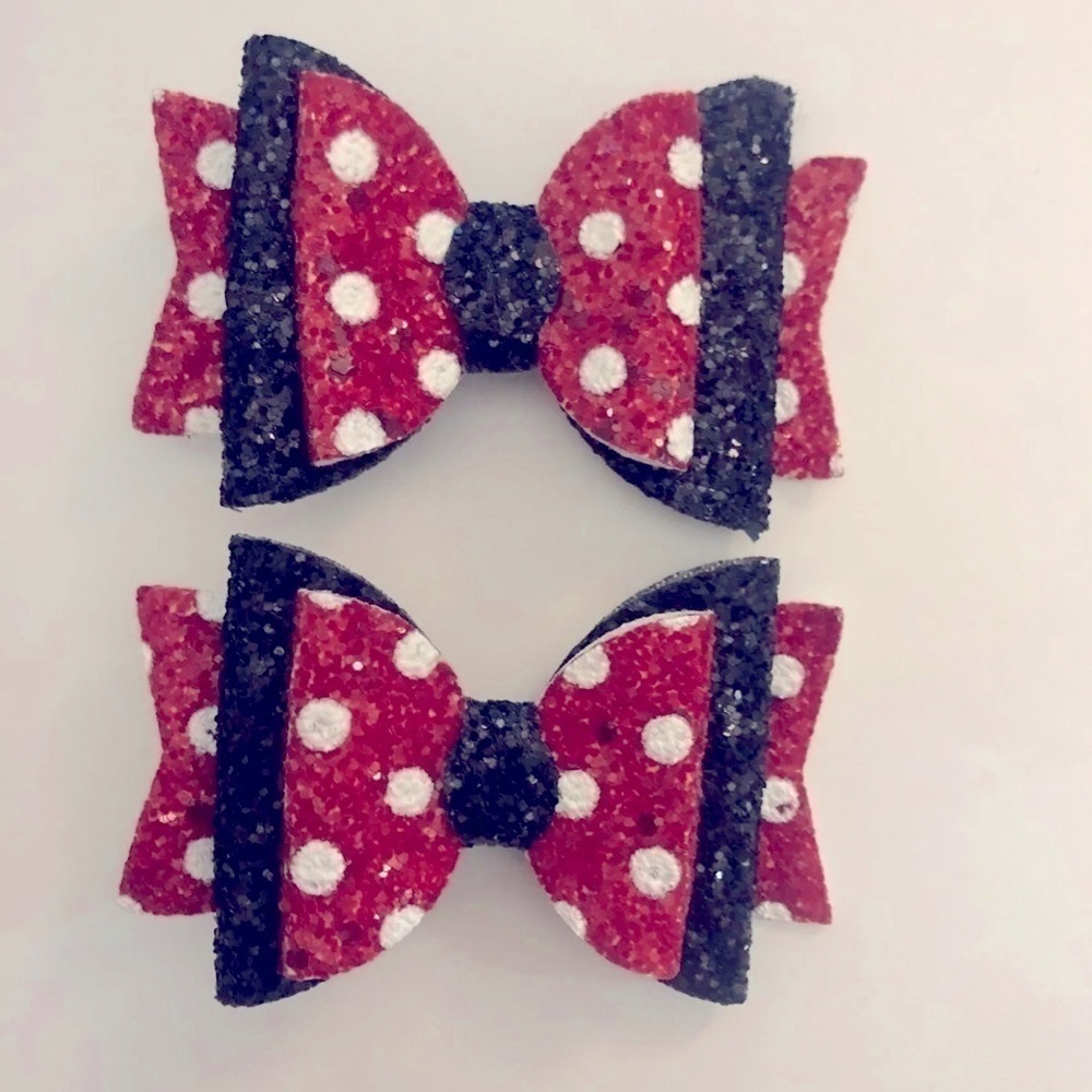 Polka Dots Hair Bow Clip Girls